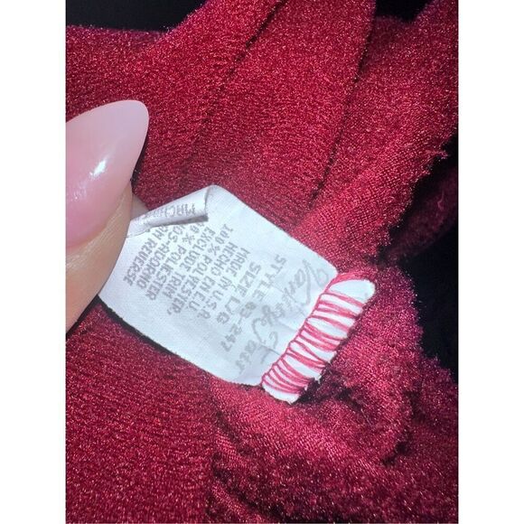 BEAUTIFUL 80s Vintage Vanity Fair Soft Polyester Robe trimmed with Floral Patter - Picture 13 of 13